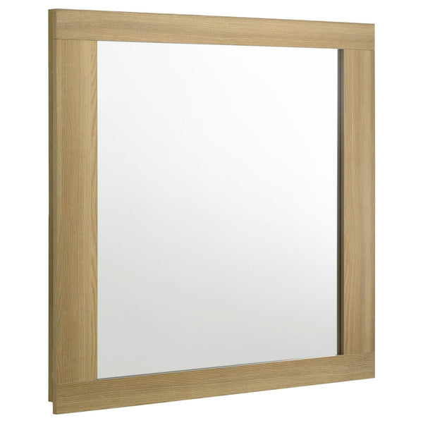 Hyland dresser mirror natural finish front view