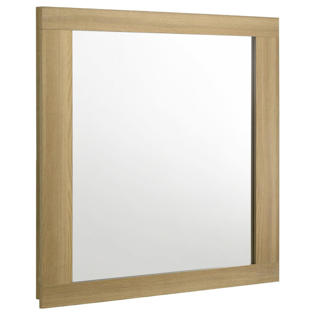 Hyland dresser mirror natural finish front view