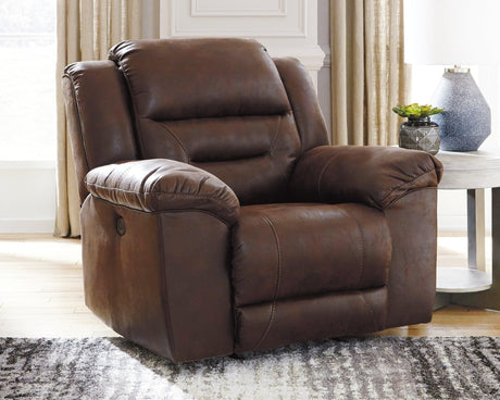 Main view of Stoneland Chocolate Faux Leather Power Recliner