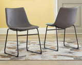 Centiar Gray Dining Chair angled side view