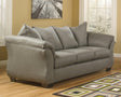Darcy Cobblestone Microfiber Sofa front view