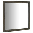 Wright brown oak dresser mirror front view