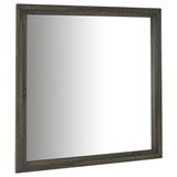 Wright brown oak dresser mirror front view