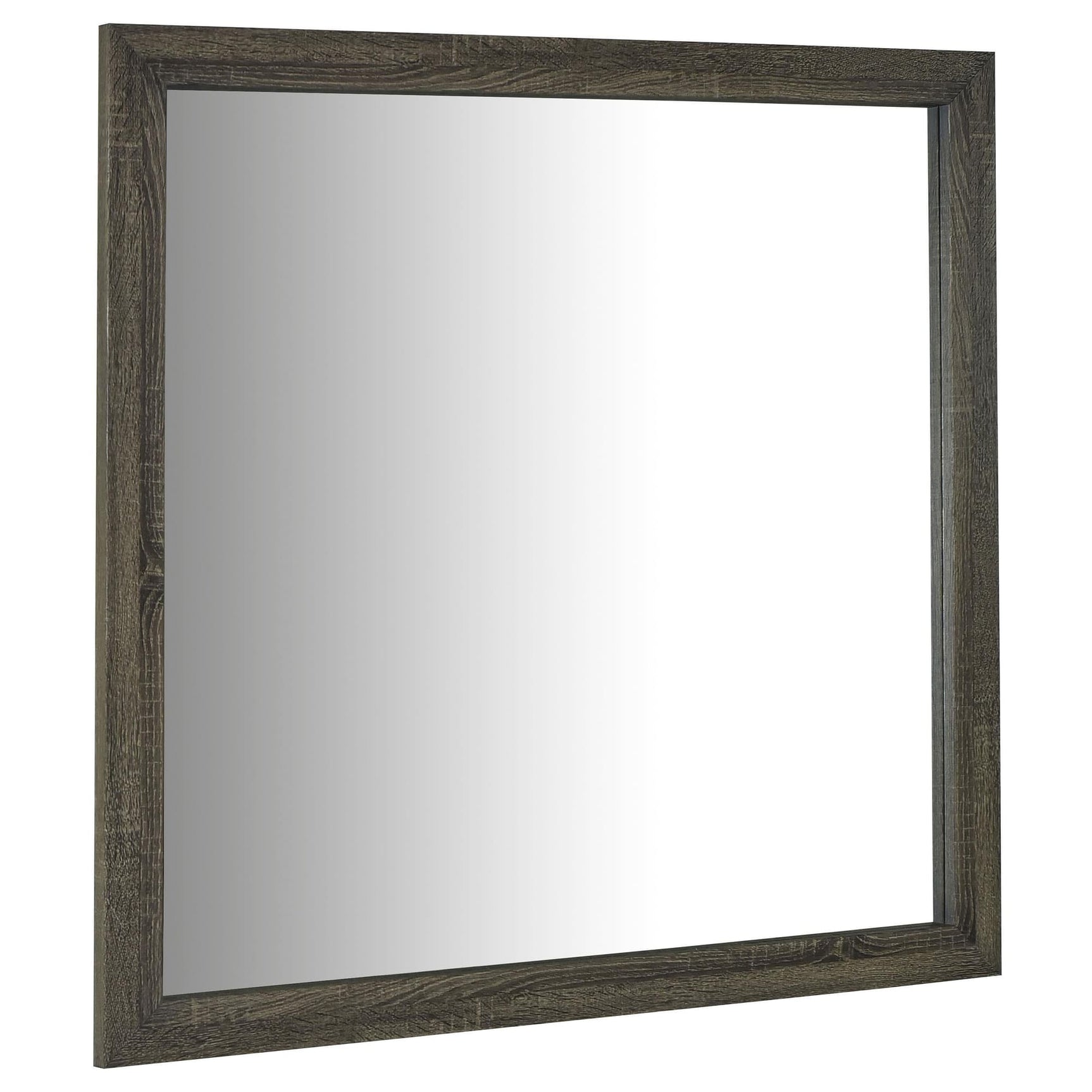 Wright brown oak dresser mirror front view