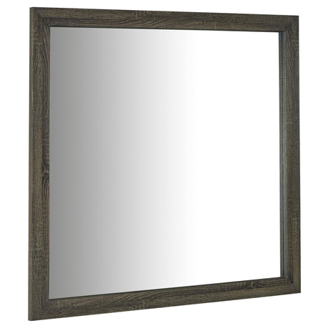 Wright brown oak dresser mirror front view