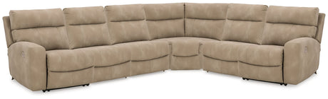 Next-Gen DuraPella Sand 6-Piece Power Reclining Sectional front view
