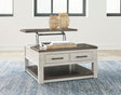 Taurus Beige Lift Top Cocktail Table front view