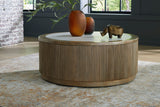 Tilda brown and white cocktail table front view
