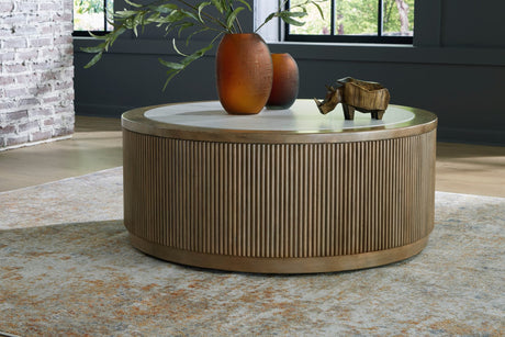 Tilda brown and white cocktail table front view