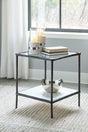 Ryandale Antique Black Accent Table angled view