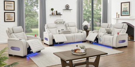 Tokyo Sand 3-Piece Power Reclining Sofa Set front view