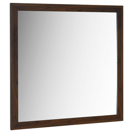 Welsley walnut dresser mirror front angle