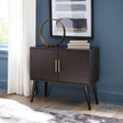 Orinfield Dark Brown Accent Cabinet front view closed