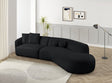 Mia Black Boucle Sectional Sofa main view