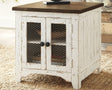 Wystfield Two-Tone White and Brown End Table front view