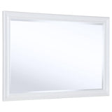 Bexhill White Horizontal Dresser Mirror front view