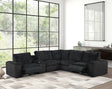 Amelia Black power reclining sectional front view
