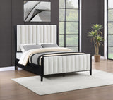 Brookmead 60-Inch Upholstered Eastern King Bed in Black - Front View