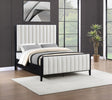 Brookmead 60-inch upholstered queen bed black front view