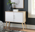 Orinfield Natural/white Accent Cabinet front view