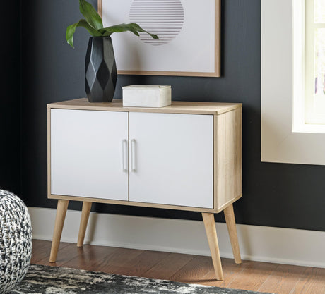Orinfield Natural/white Accent Cabinet front view