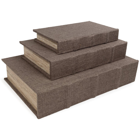 Jolina Brown nesting storage boxes set of 3 closed view