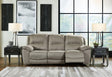 Next-Gen Gaucho Putty Microfiber Power Reclining Sofa front angle