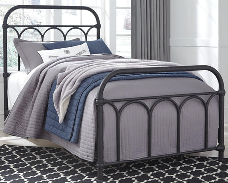 Nashburg Black Twin Metal Bed frontal view