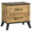 Kaywood 2-drawer nightstand natural pine front view