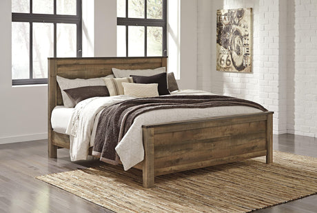 Trinell Brown King Panel Bed front view
