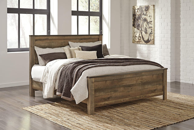 Trinell Brown King Panel Bed front view