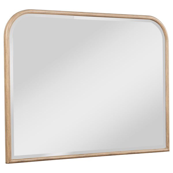 Kailani Dresser Mirror beige oak frame, angled front view