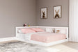 Piperton White Full Bookcase Storage Bed front view