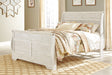 Willowton Whitewash Queen Sleigh Bed front view