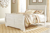 Willowton Whitewash Queen Sleigh Bed front view