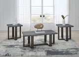 Talisman Gray and Brown Occasional Cocktail Table front view