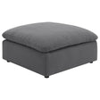 Hobson Square Upholstered Ottoman charcoal front view