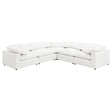 Raleigh 5-piece ivory boucle upholstered modular sectional sofa main view