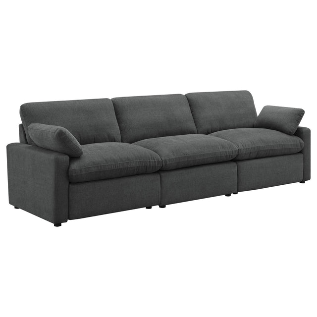 Collins Modular Power Reclining Sofa in Dark Grey front angle