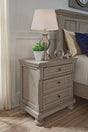 Lettner Light Gray Nightstand front view