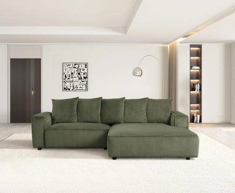 Romeo Olive Sectional sofa, front main view