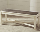 Bolanburg Two-Tone Dining Bench front view
