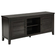 Concord 60-Inch 2-Door TV Stand Console in Distressed Java, front view
