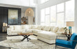 Front view of Tuleven Ivory 6-Piece Sectional Sofa with RAF Chaise