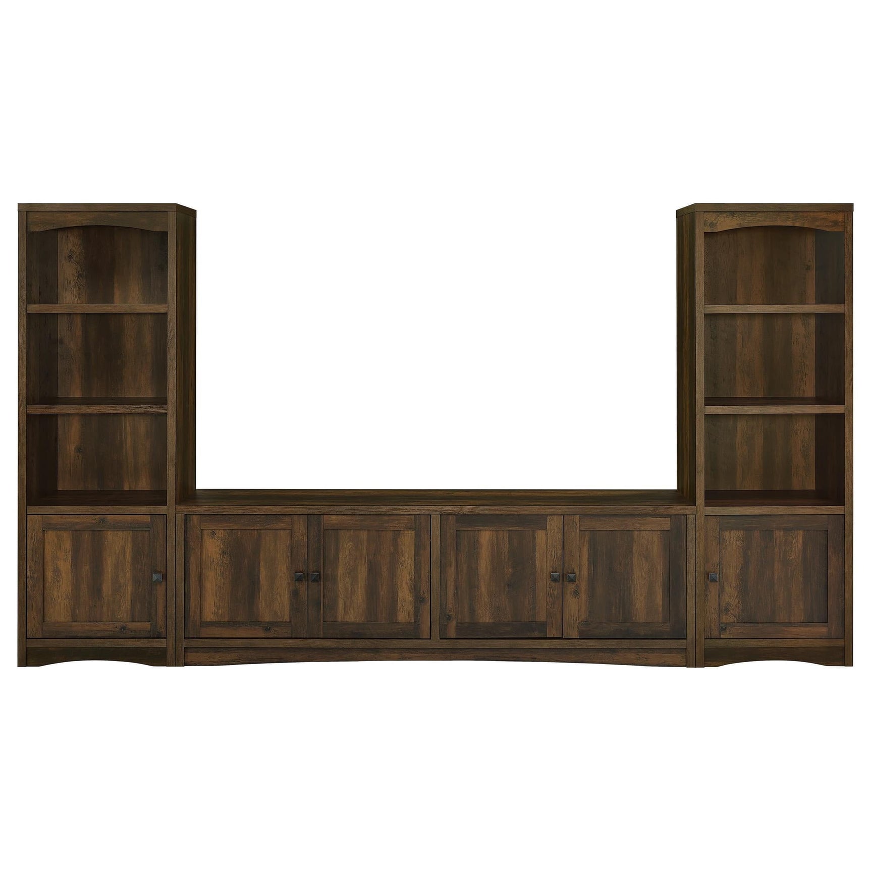 Laughlin 3-piece Entertainment Center TV Stand Dark Pine front view