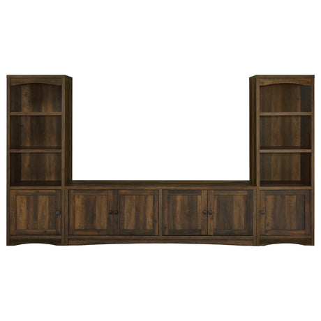 Laughlin 3-piece Entertainment Center TV Stand Dark Pine front view