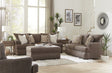 Front view of Selina Mocha Chenille sofa and loveseat set