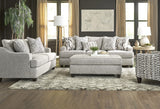 Front view of Tufi Linen Chenille Sofa and Loveseat Set