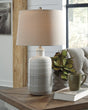 Marnina Taupe Ceramic Table Lamp Front View