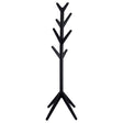 Margaret solid rubberwood coat rack black front view